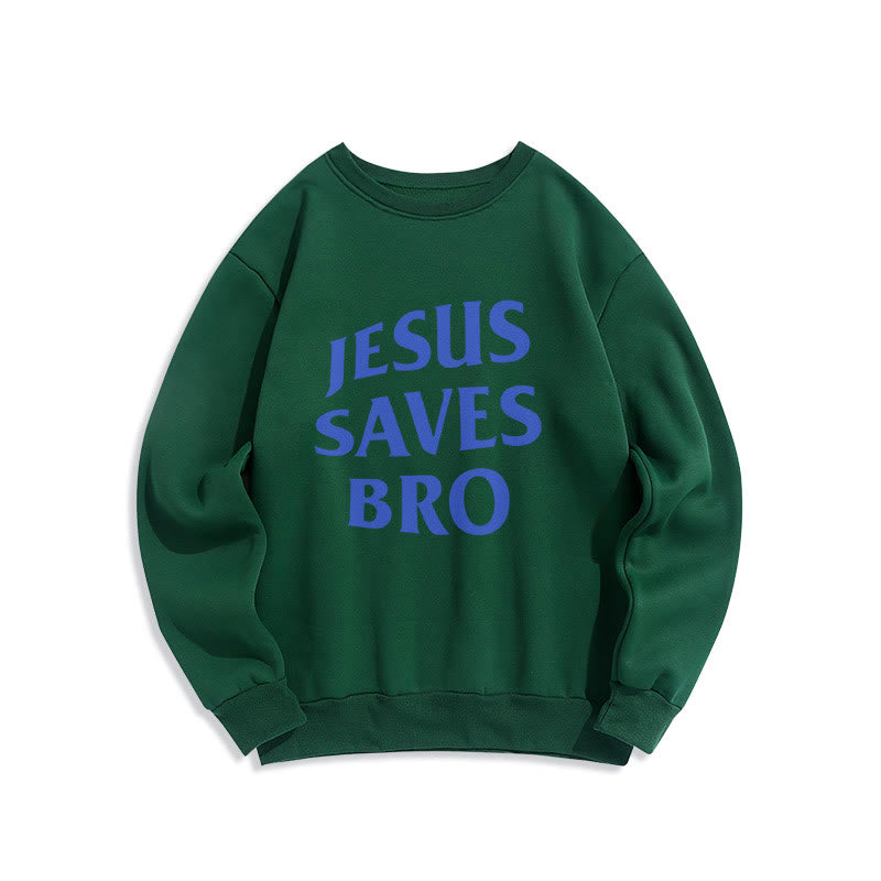 Sweat-shirt en polyester doublé polaire avec citation « Jésus sauve mon frère » de Christianartworkshop - Vert - 2XL - image 11