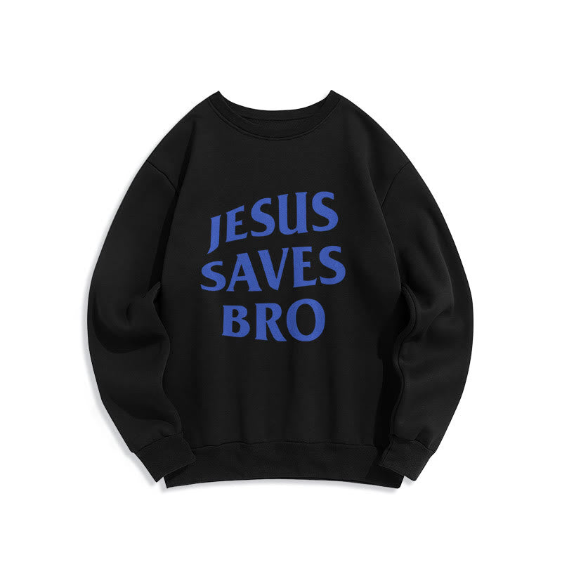 Sweat-shirt en polyester doublé polaire avec citation « Jésus sauve mon frère » de Christianartworkshop - Noir - 2XL - image 5