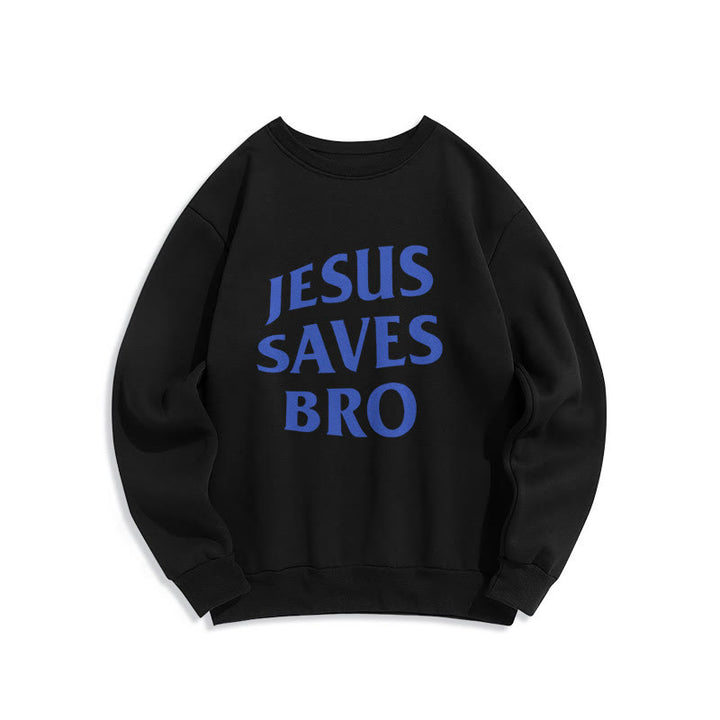 Sweat-shirt en polyester doublé polaire avec citation « Jésus sauve mon frère » de Christianartworkshop - Noir - 2XL - image 5
