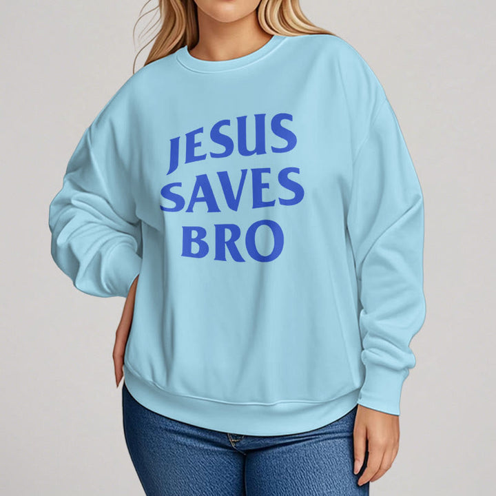 Sweat-shirt en polyester doublé polaire avec citation « Jésus sauve mon frère » de Christianartworkshop - image 14