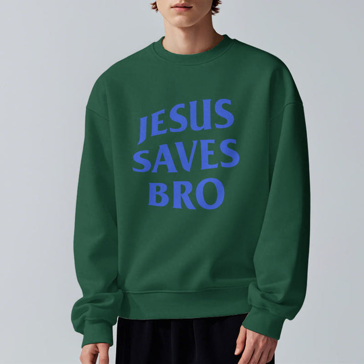 Sweat-shirt en polyester doublé polaire avec citation « Jésus sauve mon frère » de Christianartworkshop - image 12