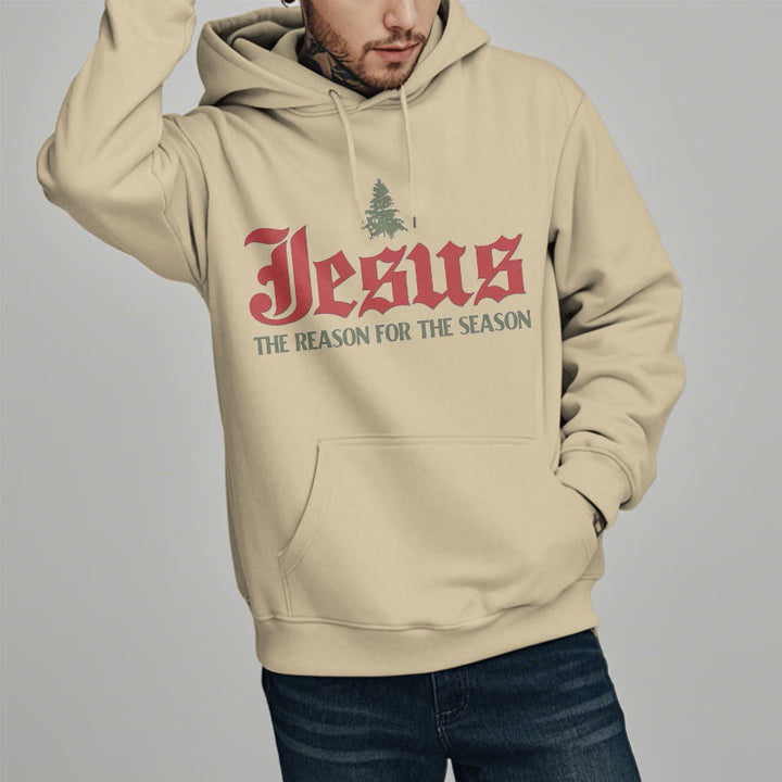 Sweat à capuche en polyester doublé polaire « Christianartworkshop Quote Style Jesus The Reason for the Season » - image 8