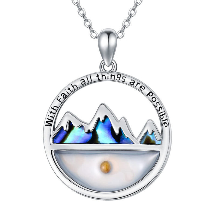 Christianartworkshop Collier pendentif graine de moutarde style classique avec la foi « Tout est possible » - Argent - image 0