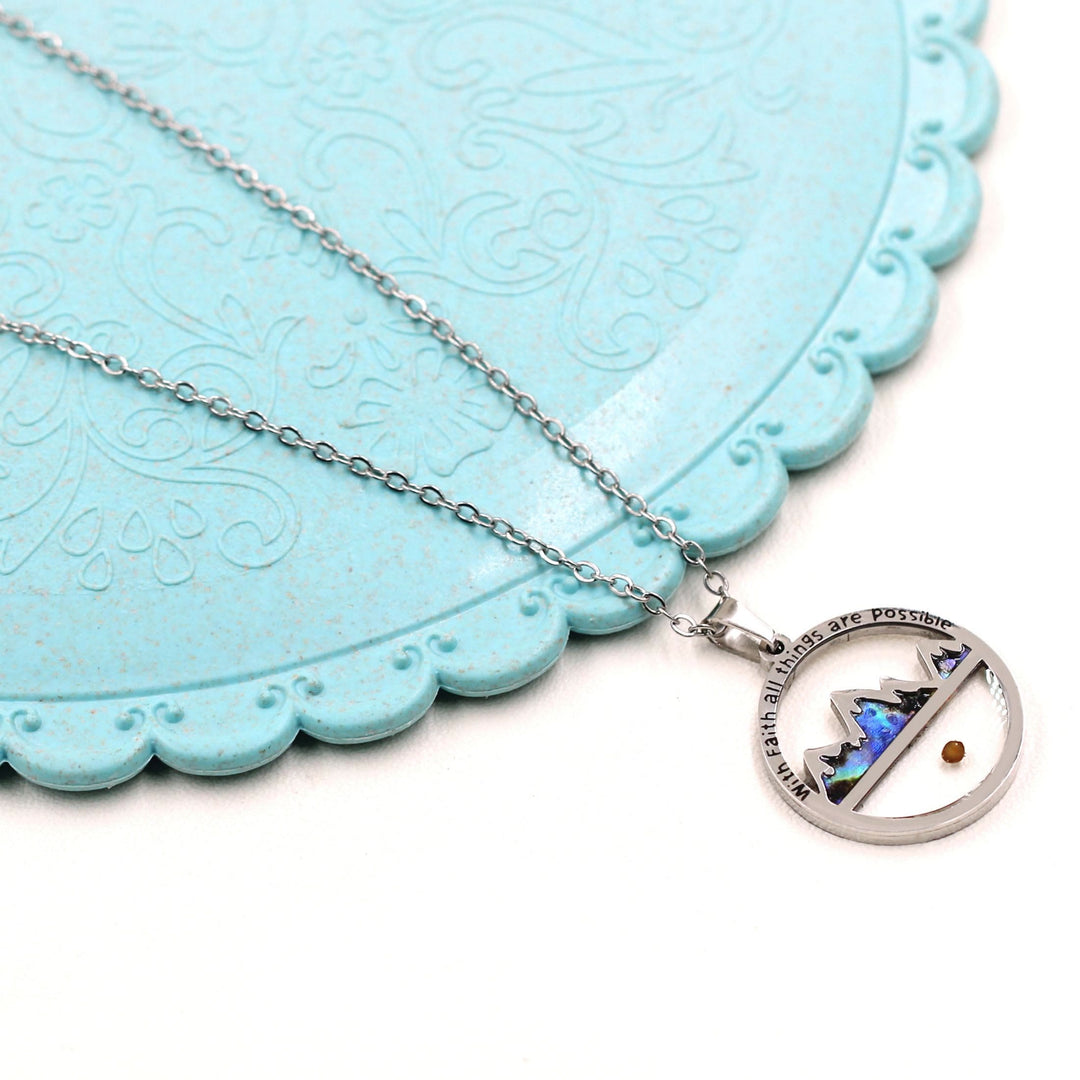 Christianartworkshop Collier pendentif graine de moutarde style classique avec la foi « Tout est possible » - image 3