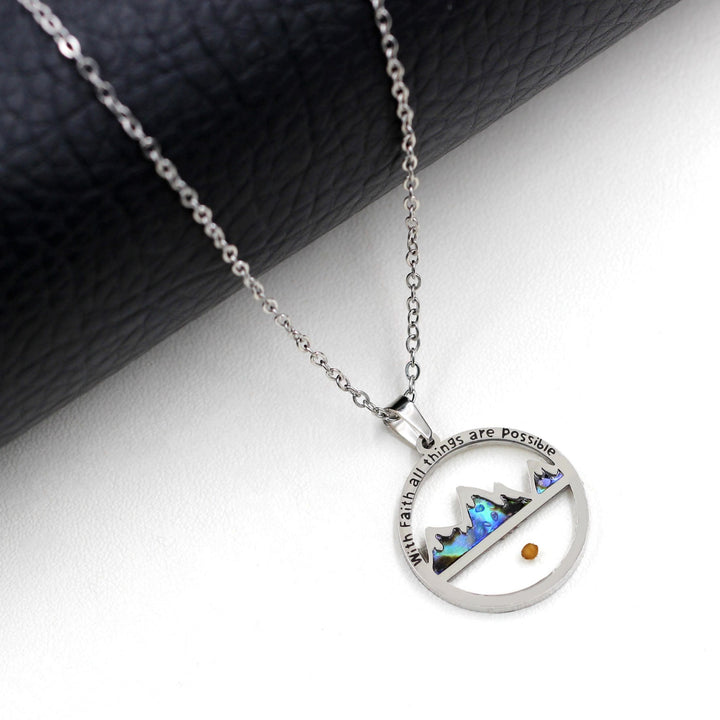 Christianartworkshop Collier pendentif graine de moutarde style classique avec la foi « Tout est possible » - image 2