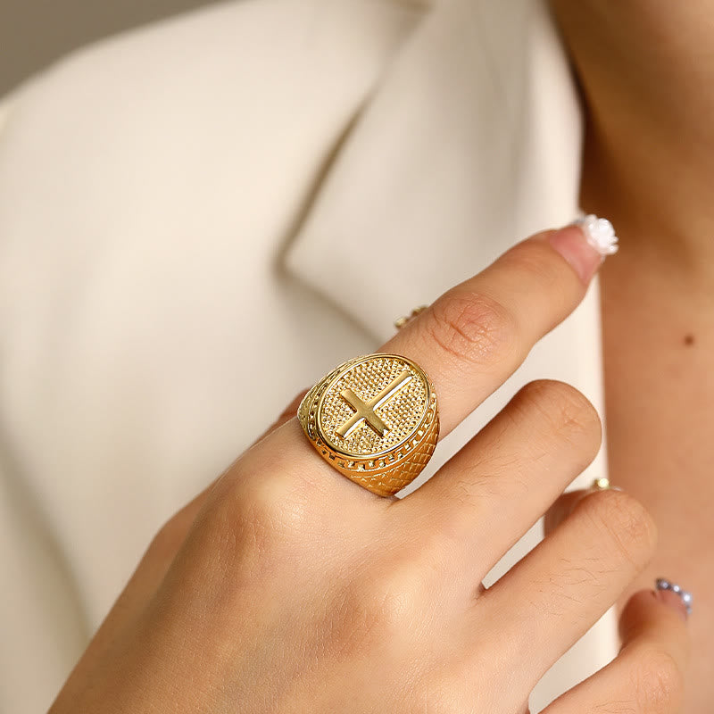 Christianartworkshop Bague Croix Divine Unique Style Classique et Divine - image 5