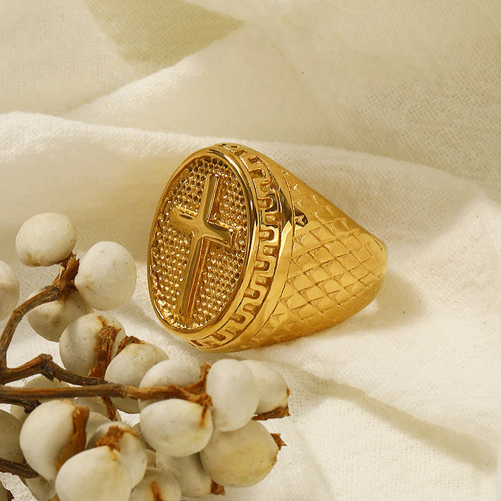 Christianartworkshop Bague Croix Divine Unique Style Classique et Divine - image 1