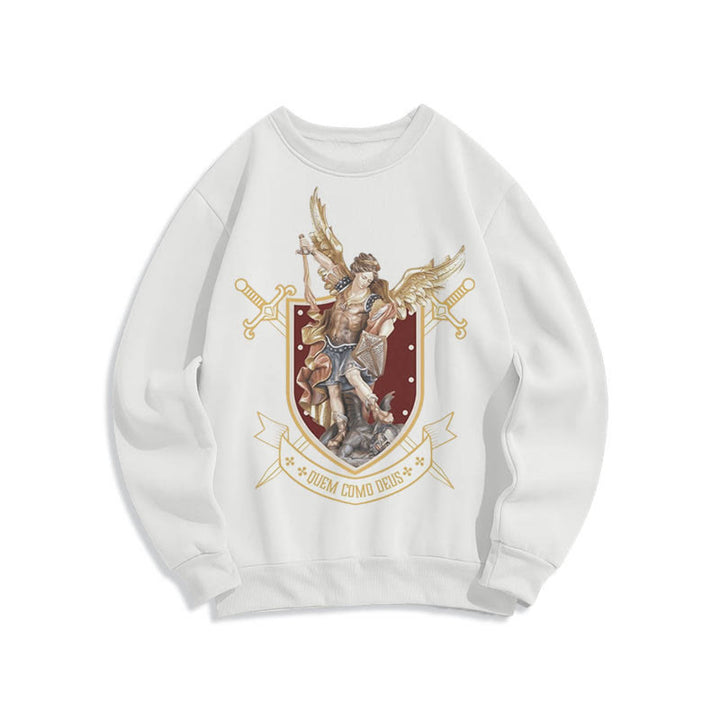 Sweat-shirt en polyester doublé polaire style classique Saint Michel Archange de Christianartworkshop - image 7