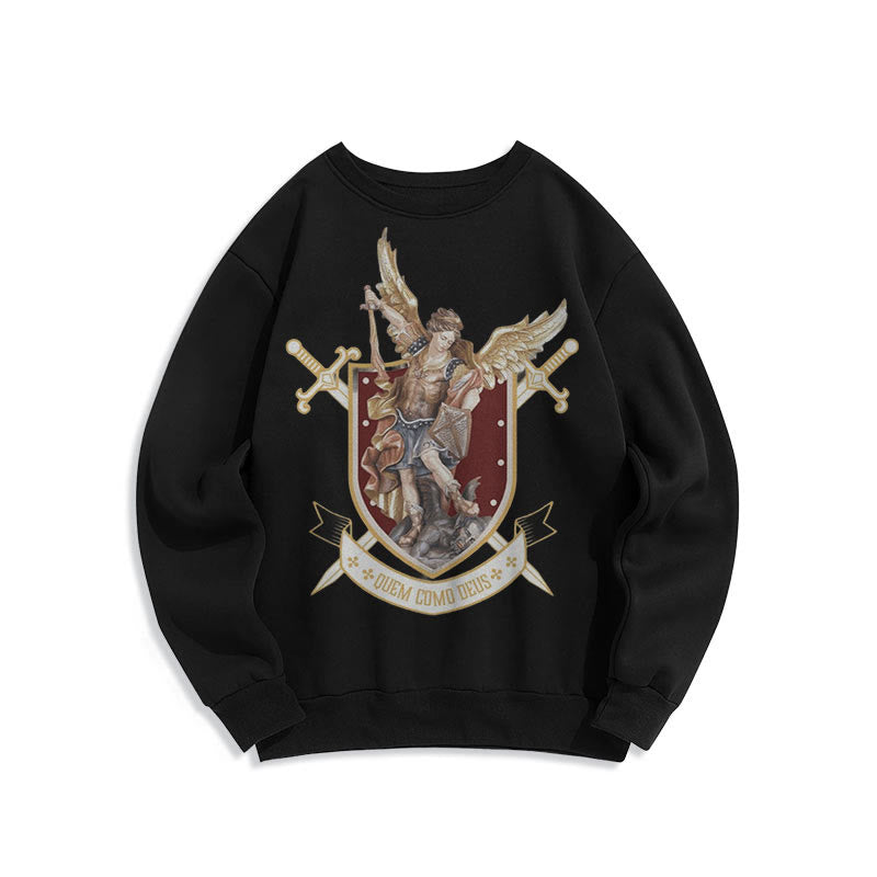 Sweat-shirt en polyester doublé polaire style classique Saint Michel Archange de Christianartworkshop - image 5