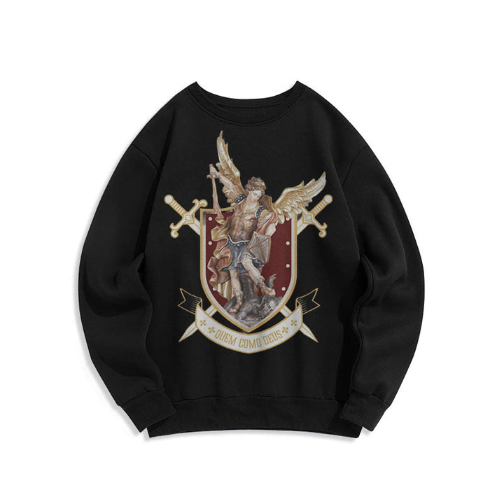 Sweat-shirt en polyester doublé polaire style classique Saint Michel Archange de Christianartworkshop - image 5