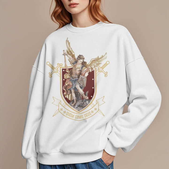 Sweat-shirt en polyester doublé polaire style classique Saint Michel Archange de Christianartworkshop - image 8