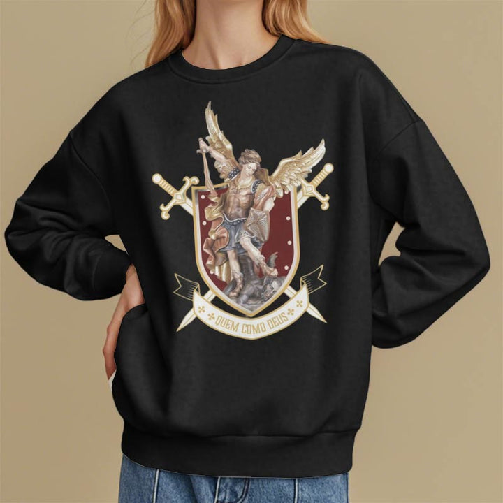 Sweat-shirt en polyester doublé polaire style classique Saint Michel Archange de Christianartworkshop - image 6