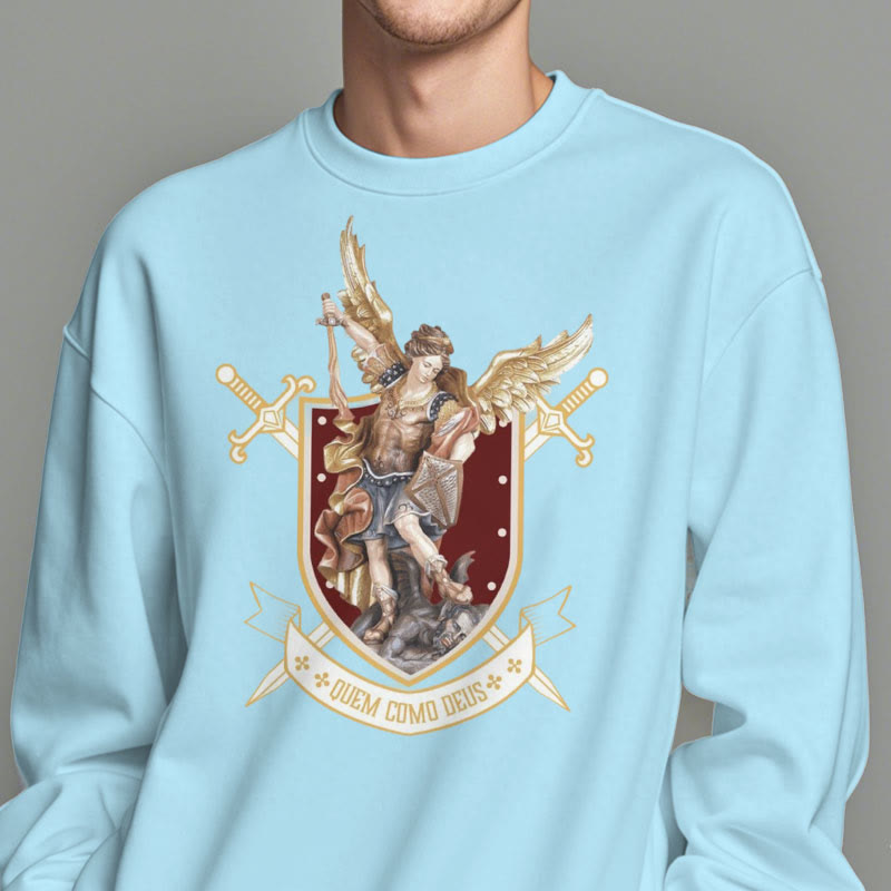 Sweat-shirt en polyester doublé polaire style classique Saint Michel Archange de Christianartworkshop - image 14