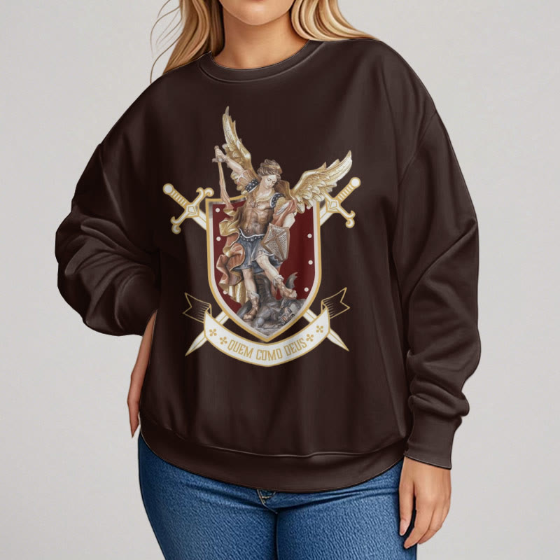 Sweat-shirt en polyester doublé polaire style classique Saint Michel Archange de Christianartworkshop - image 12