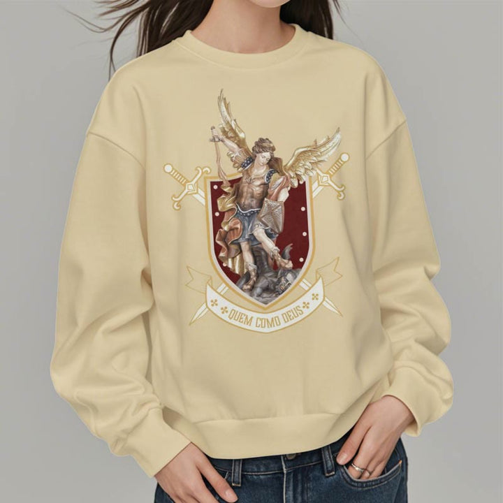 Sweat-shirt en polyester doublé polaire style classique Saint Michel Archange de Christianartworkshop - image 10