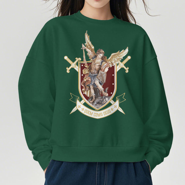Sweat-shirt en polyester doublé polaire style classique Saint Michel Archange de Christianartworkshop - image 3