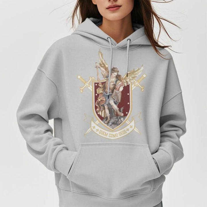 Sweat à capuche en polyester doublé polaire style classique Saint Michel Archange de Christianartworkshop - image 18