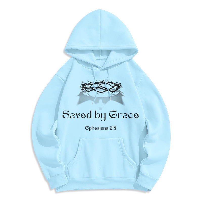 Sweat à capuche en polyester doublé polaire « Sauve par la grâce » de Christianartworkshop - image 13