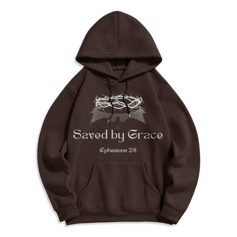 Sweat à capuche en polyester doublé polaire « Sauve par la grâce » de Christianartworkshop - image 11