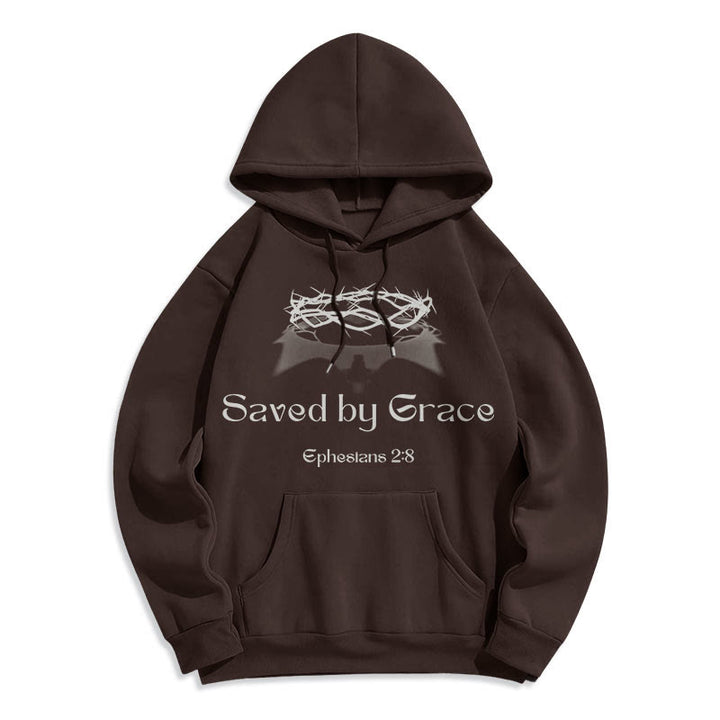 Sweat à capuche en polyester doublé polaire « Sauve par la grâce » de Christianartworkshop - image 11