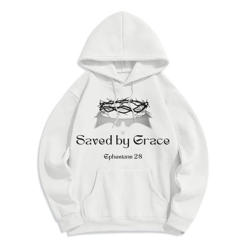 Sweat à capuche en polyester doublé polaire « Sauve par la grâce » de Christianartworkshop - image 7