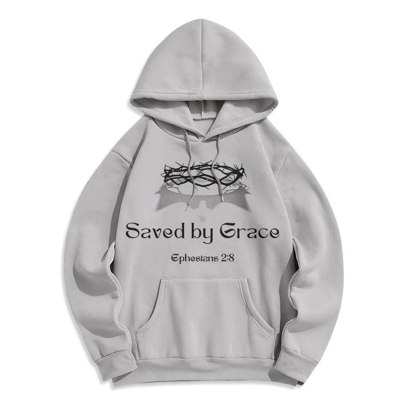 Sweat à capuche en polyester doublé polaire « Sauve par la grâce » de Christianartworkshop - image 15