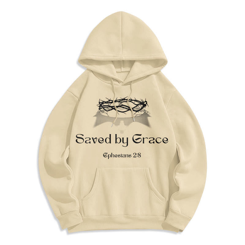 Sweat à capuche en polyester doublé polaire « Sauve par la grâce » de Christianartworkshop - image 9