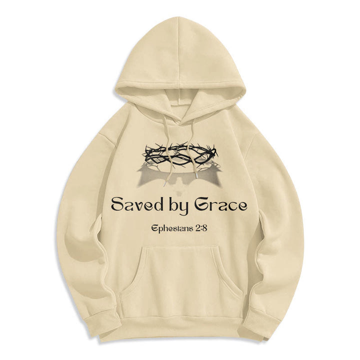 Sweat à capuche en polyester doublé polaire « Sauve par la grâce » de Christianartworkshop - image 9