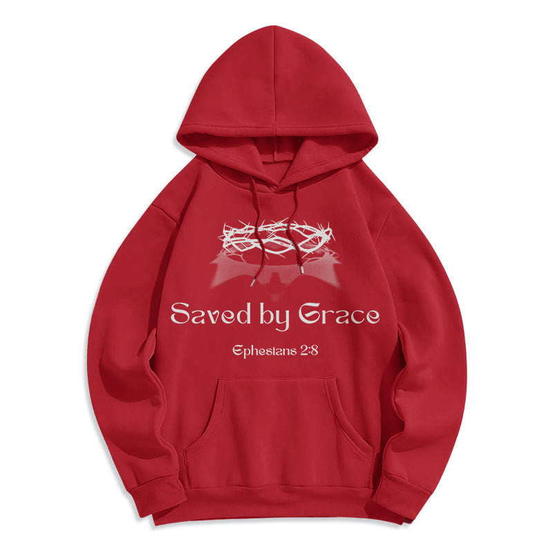 Sweat à capuche en polyester doublé polaire « Sauve par la grâce » de Christianartworkshop - image 17