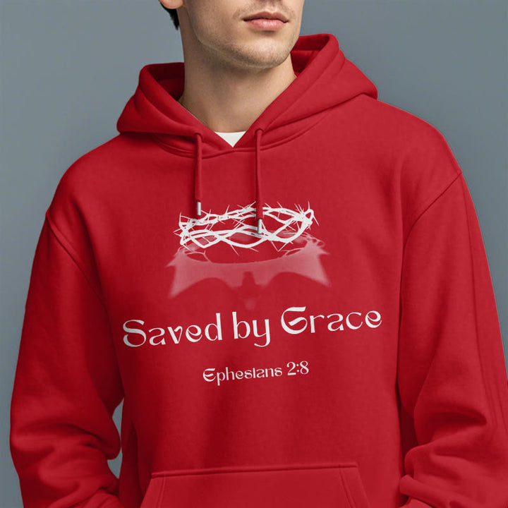 Sweat à capuche en polyester doublé polaire « Sauve par la grâce » de Christianartworkshop - image 18