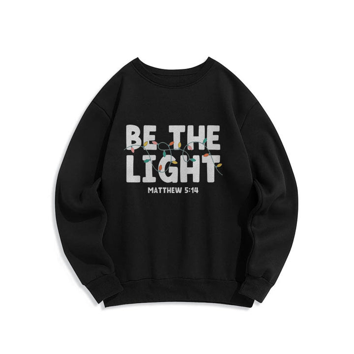 Sweat-shirt en polyester doublé polaire « Be The Light » de Christianartworkshop, style citation - Noir - 2XL - image 6