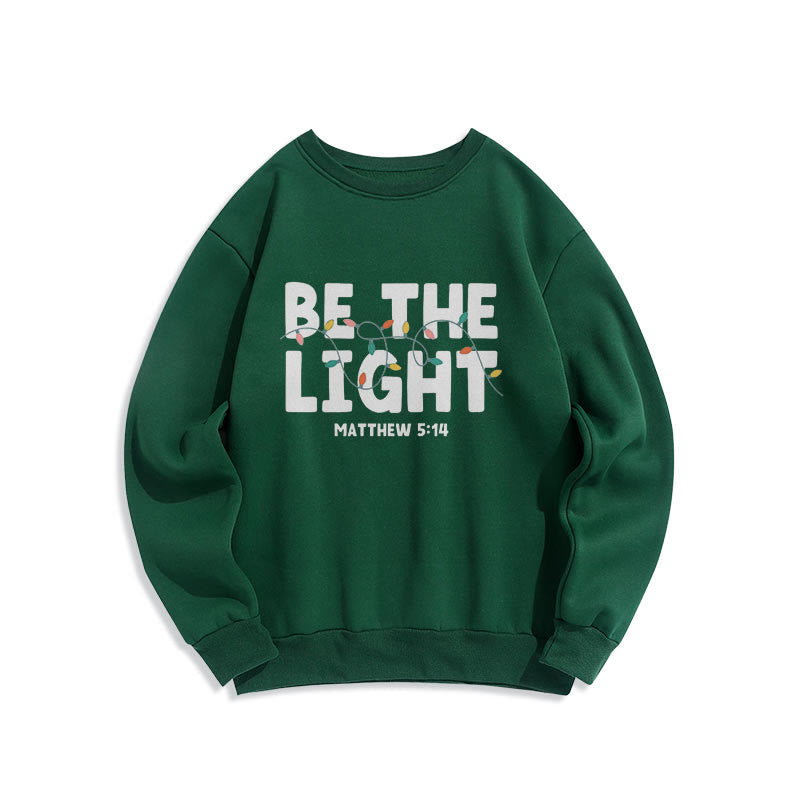 Sweat-shirt en polyester doublé polaire « Be The Light » de Christianartworkshop, style citation - Vert - 2XL - image 12