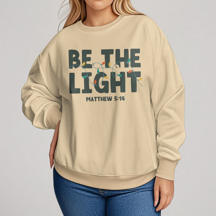 Sweat-shirt en polyester doublé polaire « Be The Light » de Christianartworkshop, style citation - image 9