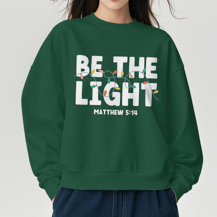 Sweat-shirt en polyester doublé polaire « Be The Light » de Christianartworkshop, style citation - image 13