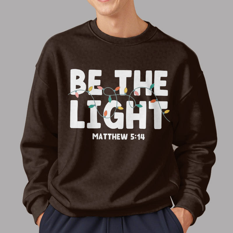 Sweat-shirt en polyester doublé polaire « Be The Light » de Christianartworkshop, style citation - image 11