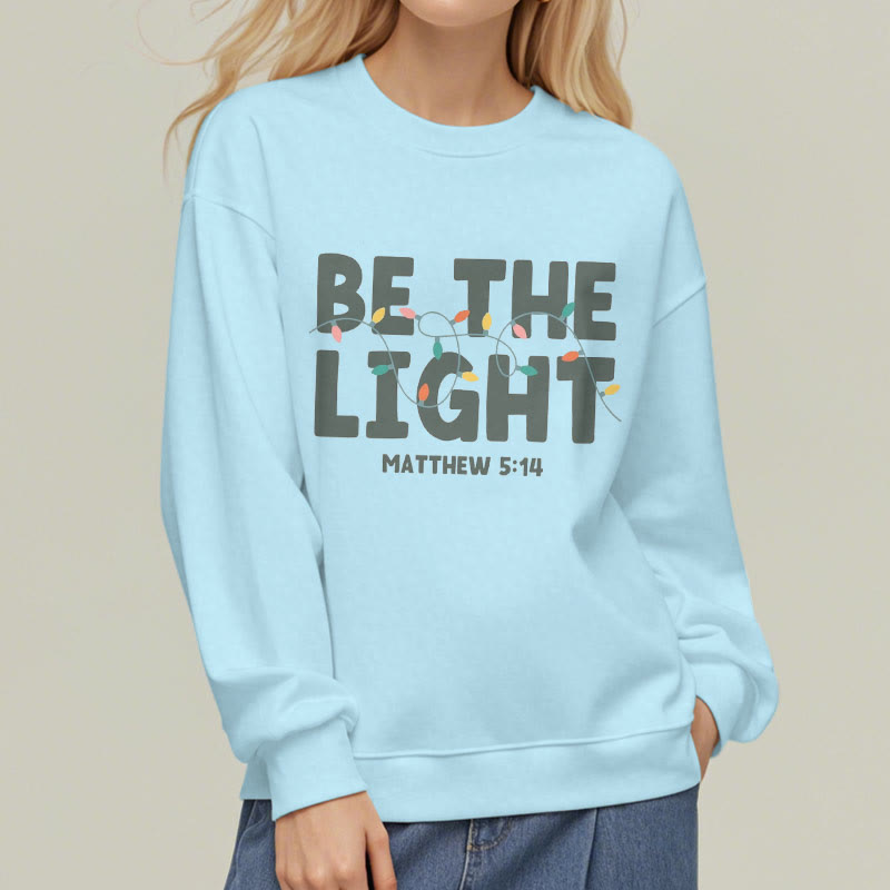 Sweat-shirt en polyester doublé polaire « Be The Light » de Christianartworkshop, style citation - image 15