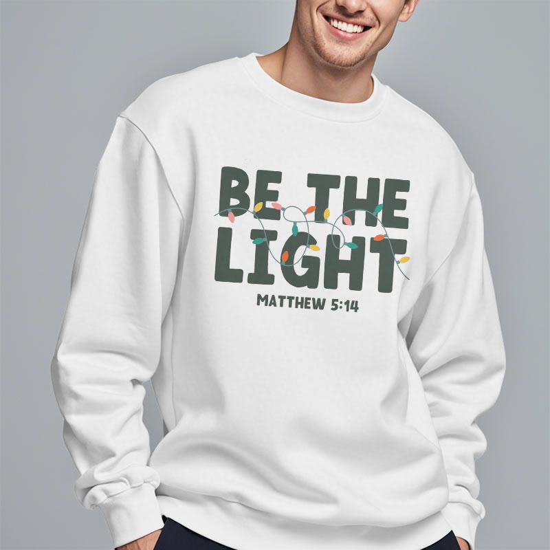 Sweat-shirt en polyester doublé polaire « Be The Light » de Christianartworkshop, style citation - image 5