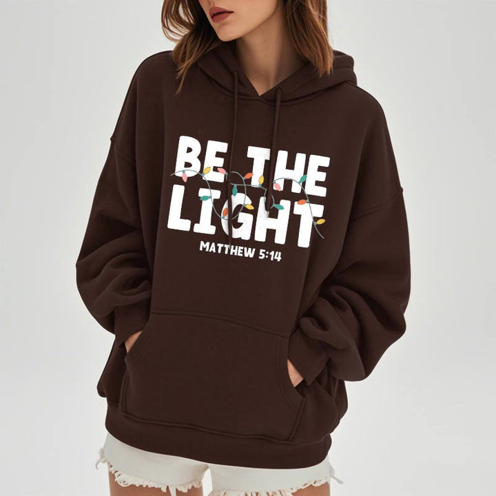 Christianartworkshop Citation Style Be The Light Sweat à capuche en polyester doublé polaire - image 12