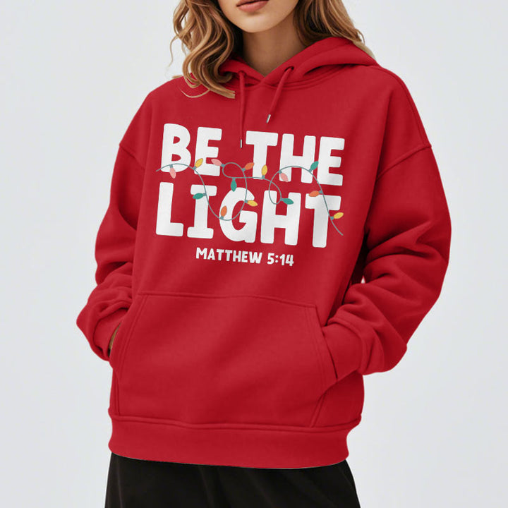 Christianartworkshop Citation Style Be The Light Sweat à capuche en polyester doublé polaire - image 3