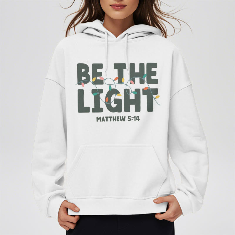 Christianartworkshop Citation Style Be The Light Sweat à capuche en polyester doublé polaire - image 8