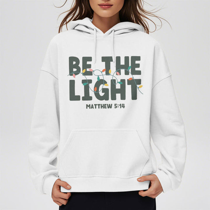 Christianartworkshop Citation Style Be The Light Sweat à capuche en polyester doublé polaire - image 8