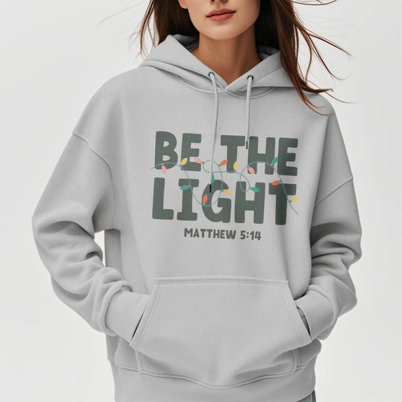 Christianartworkshop Citation Style Be The Light Sweat à capuche en polyester doublé polaire - image 18
