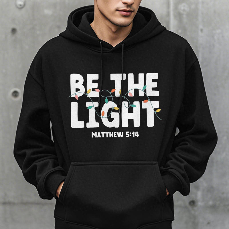 Christianartworkshop Citation Style Be The Light Sweat à capuche en polyester doublé polaire - image 6