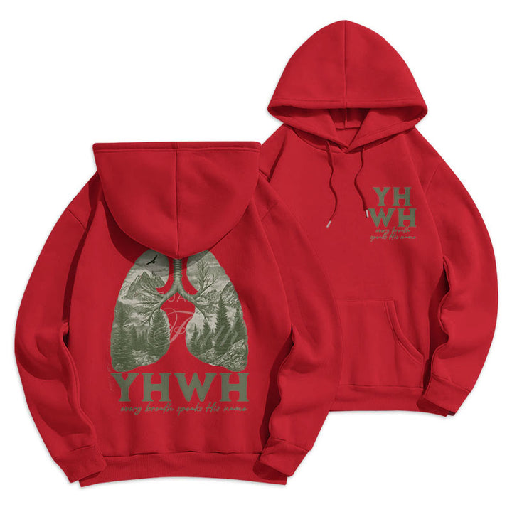 Sweat à capuche en polyester doublé polaire « Chaque souffle prononce son nom » de Christianartworkshop - image 12
