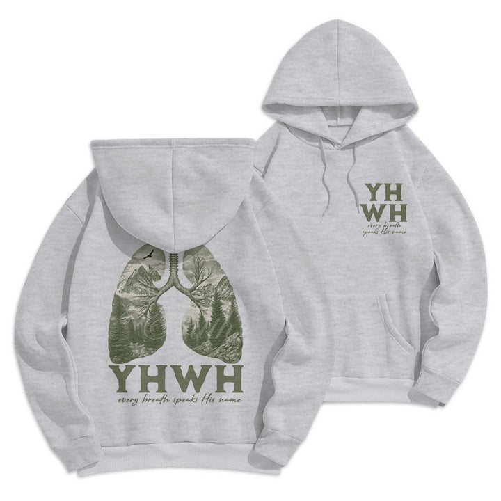 Sweat à capuche en polyester doublé polaire « Chaque souffle prononce son nom » de Christianartworkshop - image 11