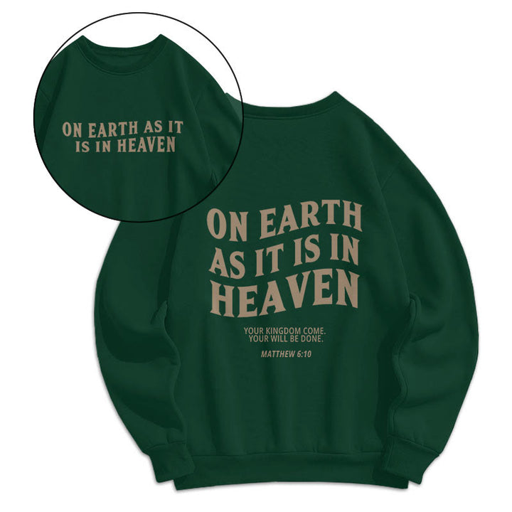 Sweat-shirt en polyester doublé polaire avec citation « Sur terre comme au ciel » de Christianartworkshop - image 9