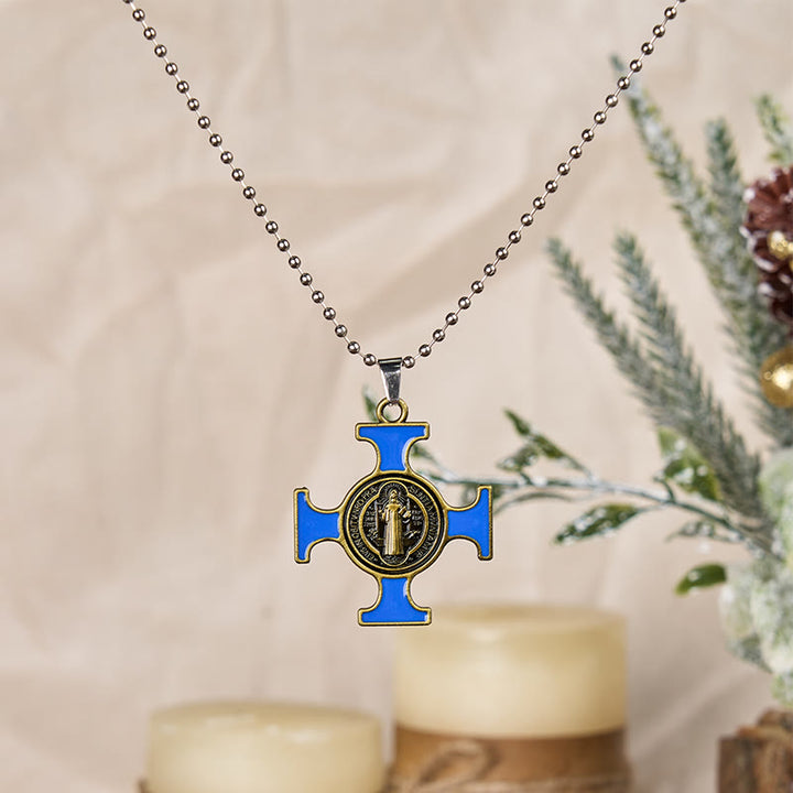 Christianartworkshop Collier pendentif croix de Saint Benoît style classique - image 2