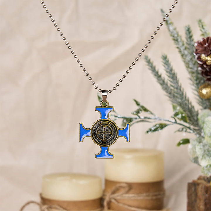 Christianartworkshop Collier pendentif croix de Saint Benoît style classique - image 3