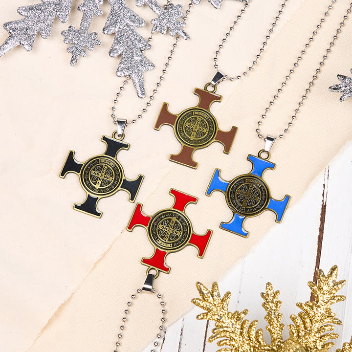 Christianartworkshop Collier pendentif croix de Saint Benoît style classique - image 0