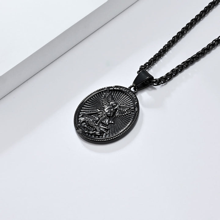 Christianartworkshop Collier pendentif style classique représentant l'archange Saint Michel (Éphésiens 6:10) - image 10